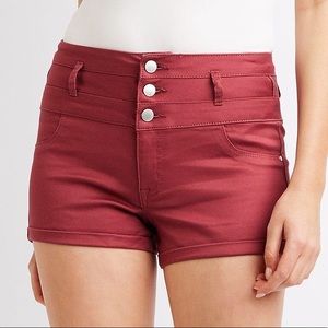 ✨3/ $25✨ Burgundy high waisted shorts